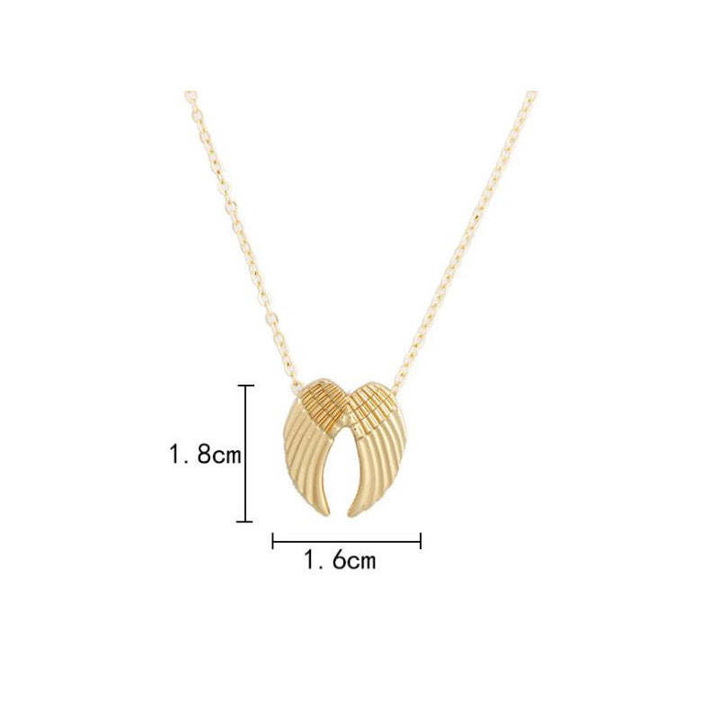 Fashion Jewelry Ladies Pendant Angel Wings Card Necklace